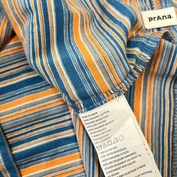 Prana Men's Cooper Point Crew tee shirt Organic Cotton Striped size XXL - Picture 10 of 12